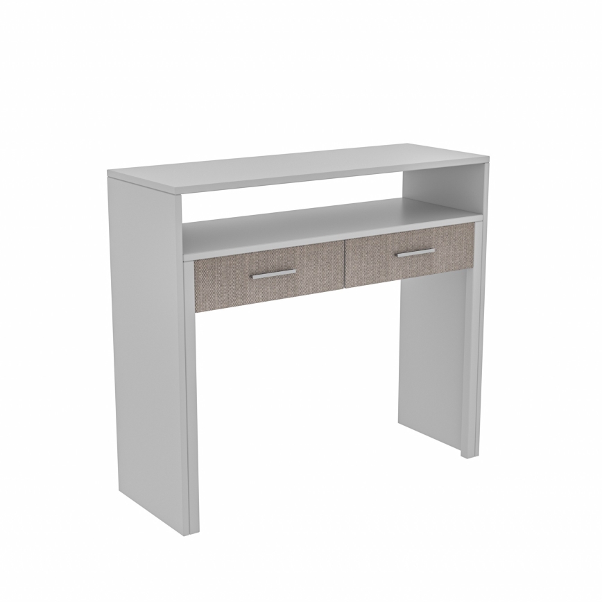 Work table 88x99 cm white/beige