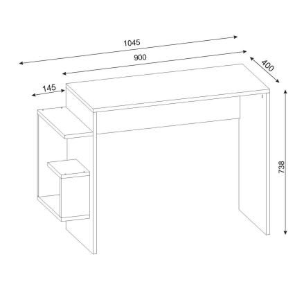 Work table ALASKA 73,8x104,5 cm white