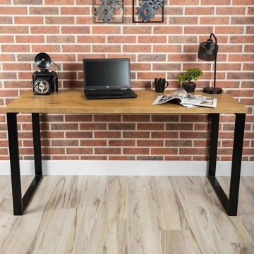 Work table BLAT 160x60 cm black/brown