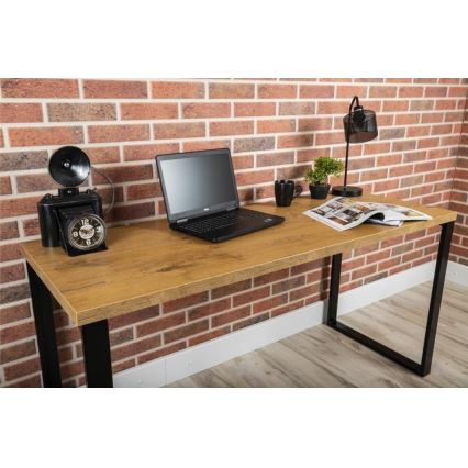 Work table BLAT 160x60 cm black/brown