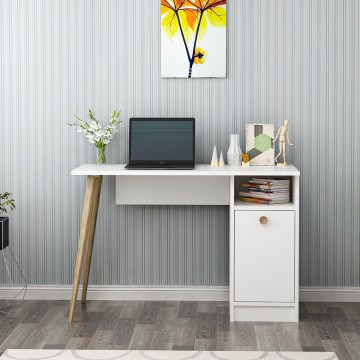 Work table CANNAS 110x74 cm white/brown