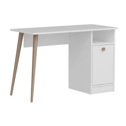 Work table CANNAS 110x74 cm white/brown