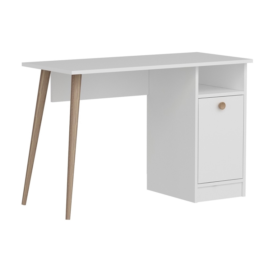 Work table CANNAS 110x74 cm white/brown