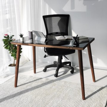 Work table COZY 73x110 cm pine/black