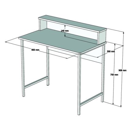 Work table USO 90,8x90 cm brown