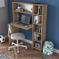 Work table with a shelf RANI 113,2x141,8 cm brown