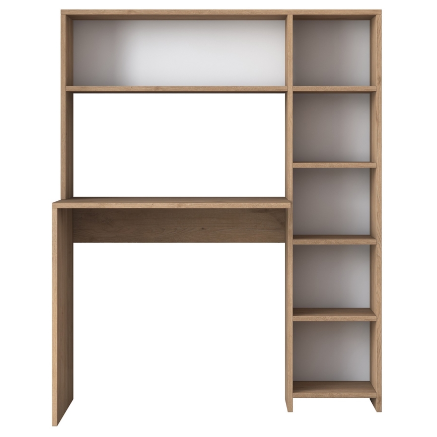 Work table with a shelf RANI 113,2x141,8 cm brown