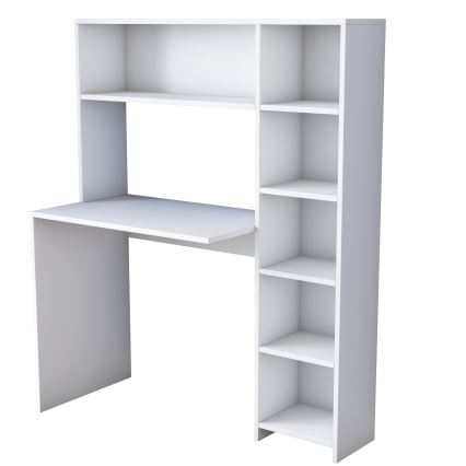 Work table with a shelf RANI 113,2x141,8 cm white