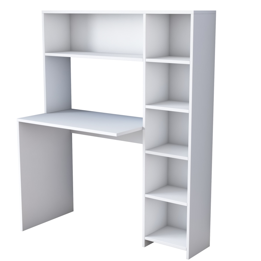 Work table with a shelf RANI 113,2x141,8 cm white