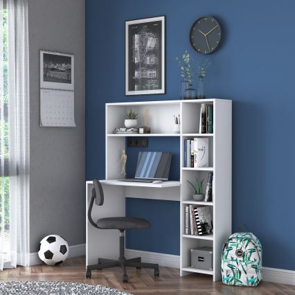 Work table with a shelf RANI 113,2x141,8 cm white