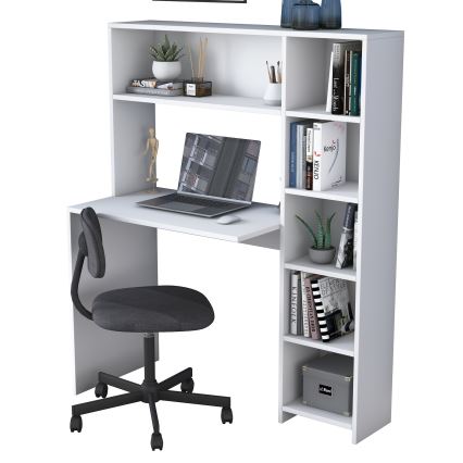Work table with a shelf RANI 113,2x141,8 cm white