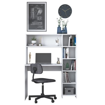 Work table with a shelf RANI 113,2x141,8 cm white