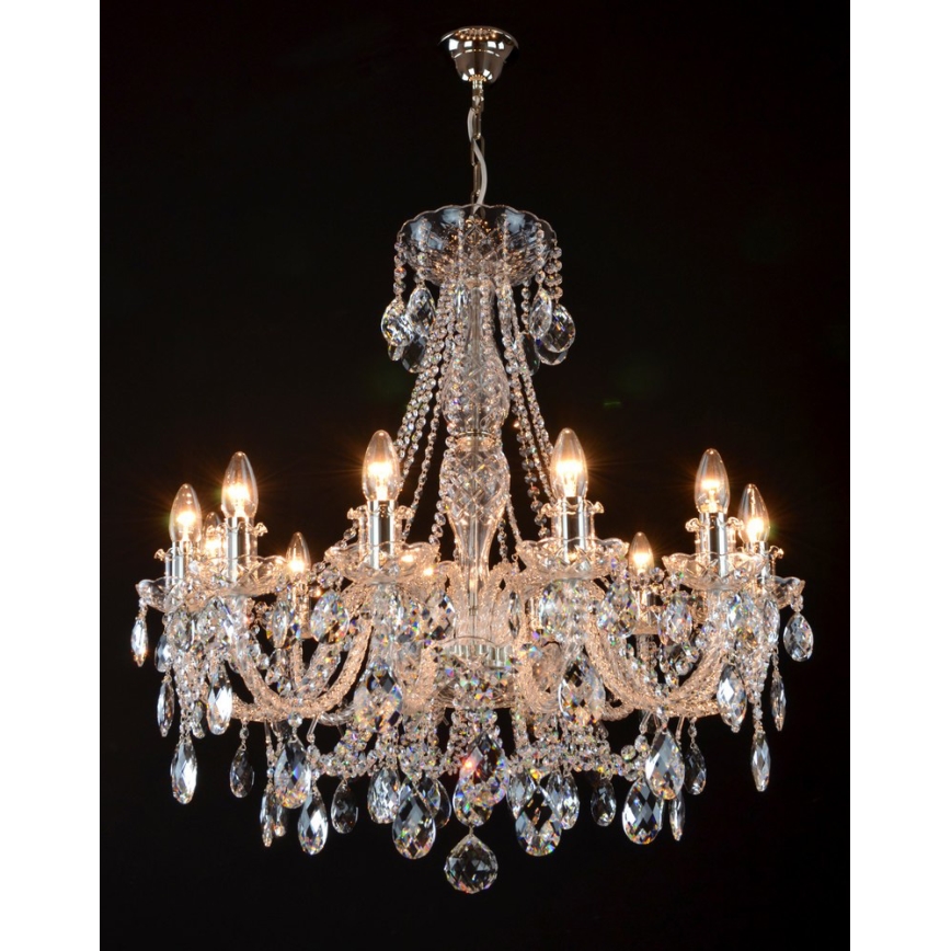 Wranovsky JWZ124122101 - Crystal chandelier on a chain IMPERIAL 12xE14/40W/230V