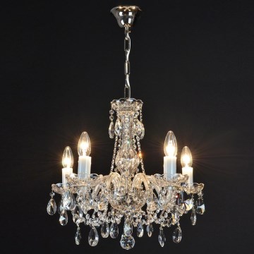 Wranovsky JWZ153052101 - Crystal chandelier on a chain OLIVE 5xE14/40W/230V