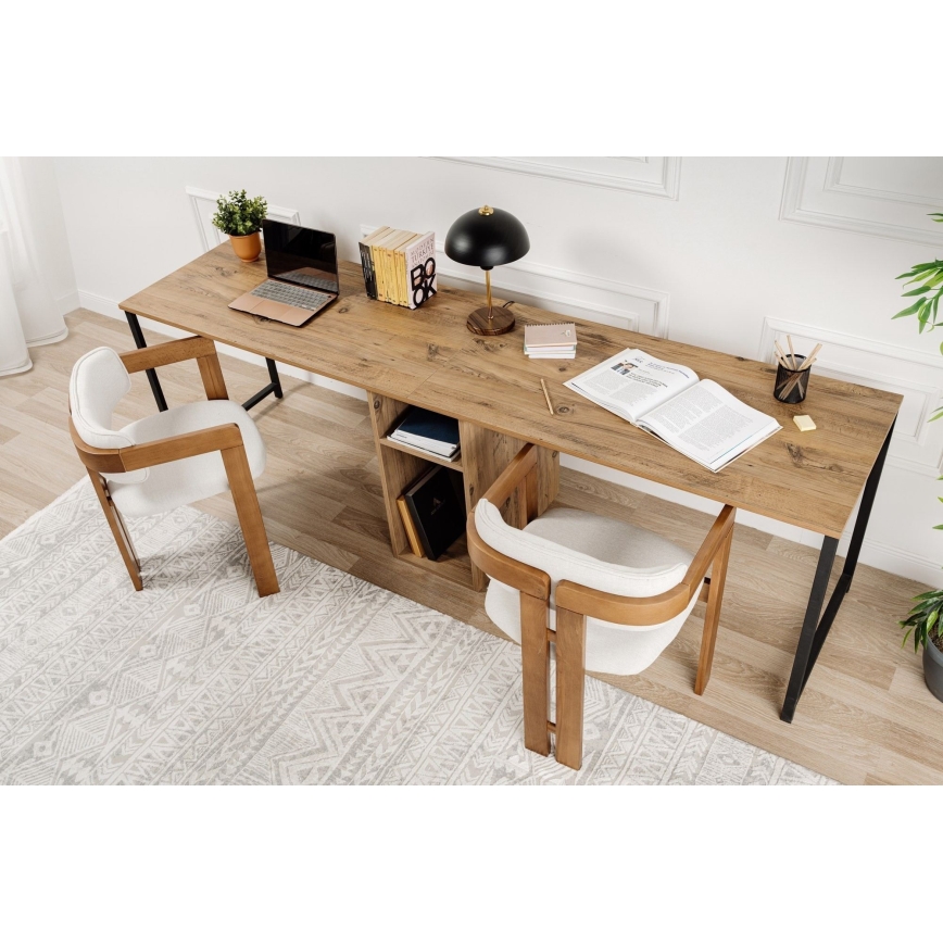 Writing desk CLARO 240x60 cm pine/black