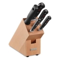 Wüsthof - CLASSIC 6-Piece Kitchen Knife Block Set, Beech/Beige