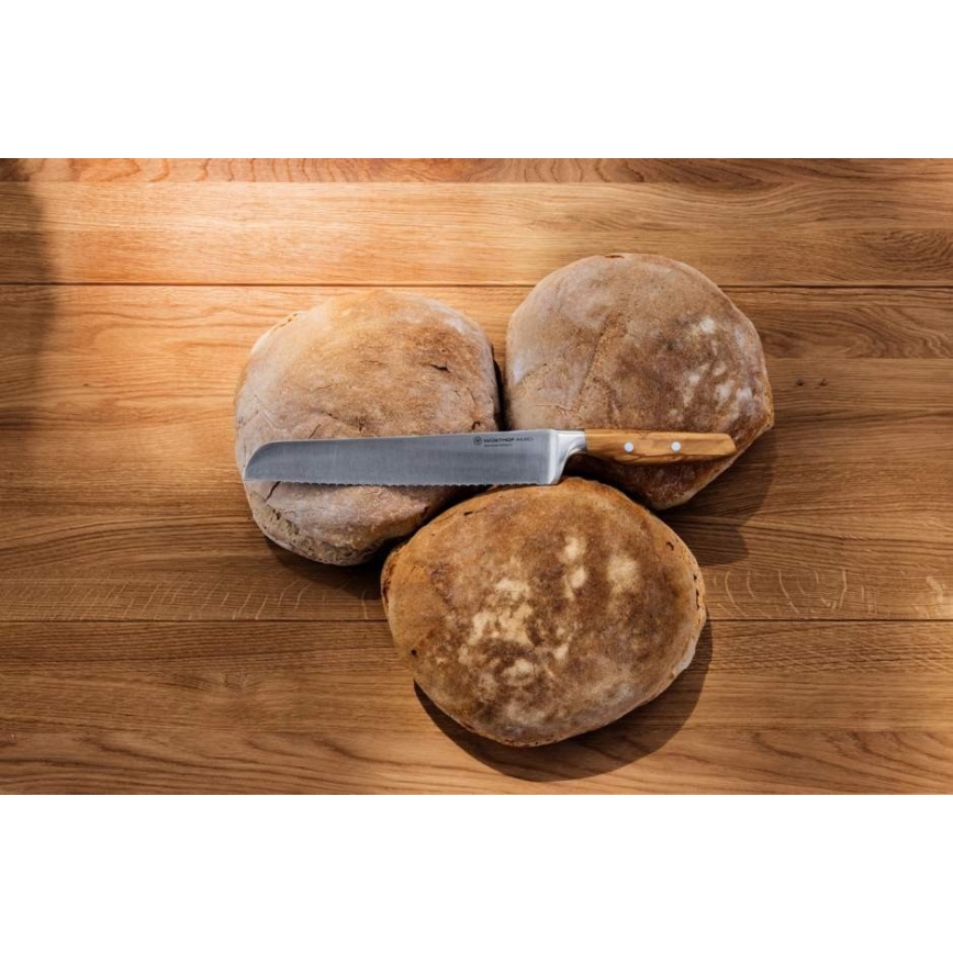 Wüsthof - Kitchen bread knife AMICI 23 cm olive wood