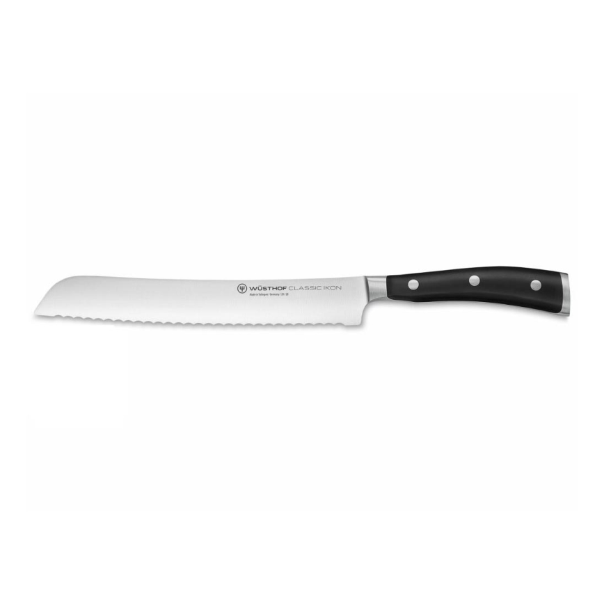 Wüsthof - Kitchen bread knife CLASSIC IKON 20 cm black