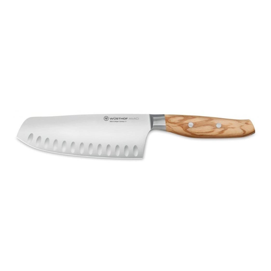 Wüsthof - Kitchen knife santoku AMICI 17 cm olive wood