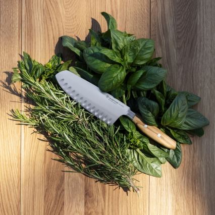 Wüsthof - Kitchen knife santoku AMICI 17 cm olive wood