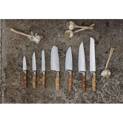 Wüsthof - Kitchen knife santoku AMICI 17 cm olive wood
