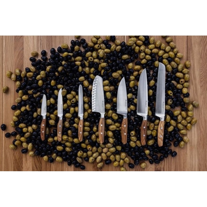 Wüsthof - Kitchen knife santoku AMICI 17 cm olive wood