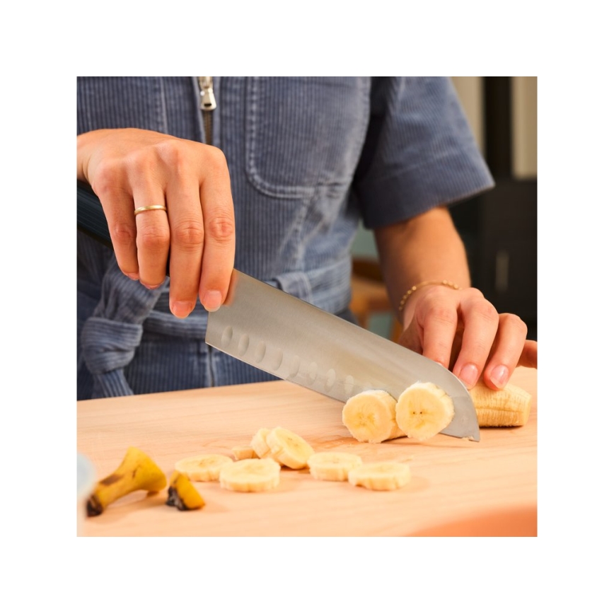 Wüsthof - PARTNER 17 cm Santoku Kitchen Knife, Black
