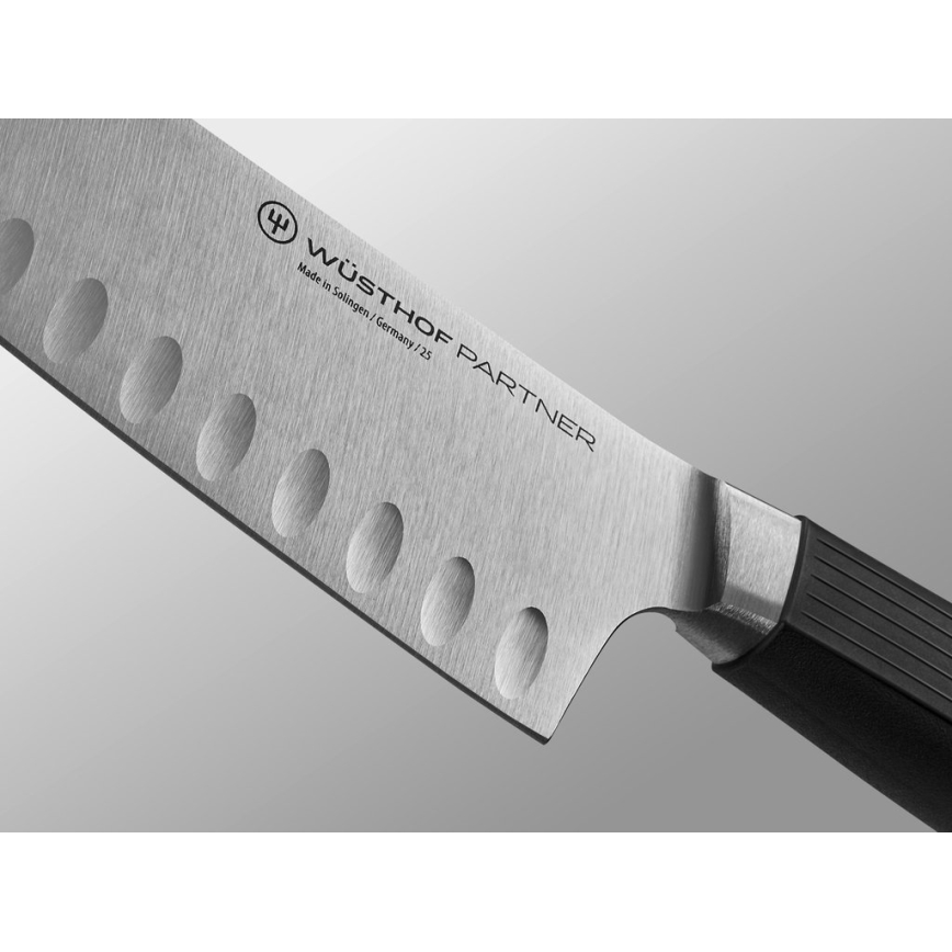 Wüsthof - PARTNER 17 cm Santoku Kitchen Knife, Black