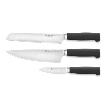Wüsthof - PARTNER 3-Piece Kitchen Knife Set, Black
