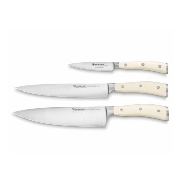 Wüsthof - Set of kitchen knife CLASSIC IKON 3 pcs creamy
