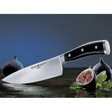 Wüsthof - Set of kitchen knives CLASSIC IKON 3 pcs black