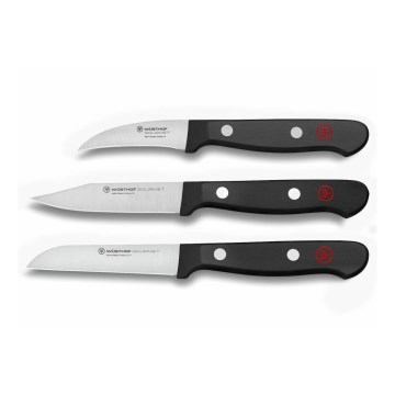 Wüsthof - Set of kitchen knives for vegetables GOURMET 3 pcs black