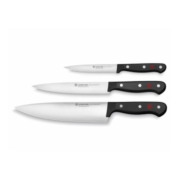 Wüsthof - Set of kitchen knives GOURMET 3 pcs black