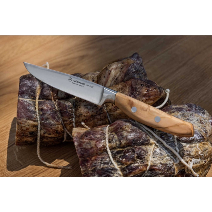 Wüsthof - Steak knife AMICI 12 cm olive wood