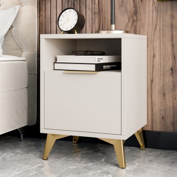 XYLIX Bedside Table, 60 x 44 cm, Beige