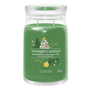 Yankee Candle - SHIMMERING CHRISTMAS TREE Scented Candle, Large 567 g, 60–90 hours