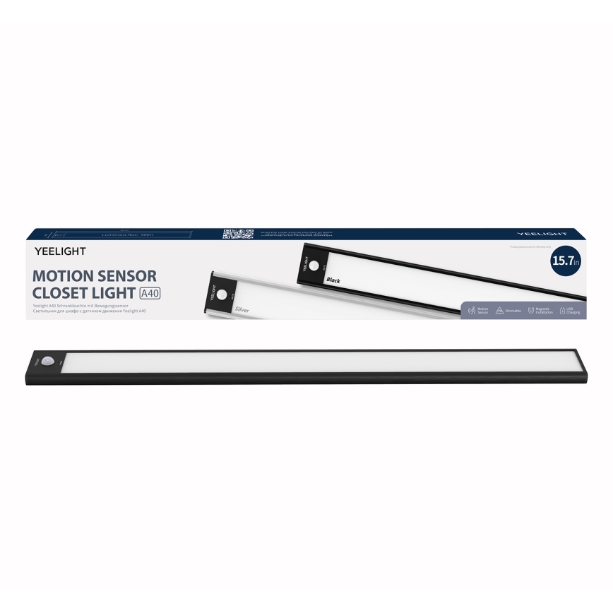 Yeelight - LED Dimmable rechargeable furniture lighting with sensor LED/2,3W/1500 mAh 4000K 40 cm black