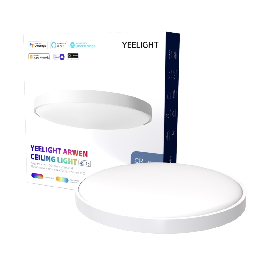 Yeelight - LED RGB Dimmable ceiling light ARWEN 450S LED/50W/230V CRI 90 + remote control Wi-Fi/BT