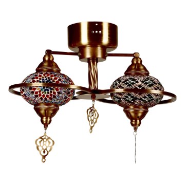YENI flush mount chandelier 2xE27/40W/230V bronze