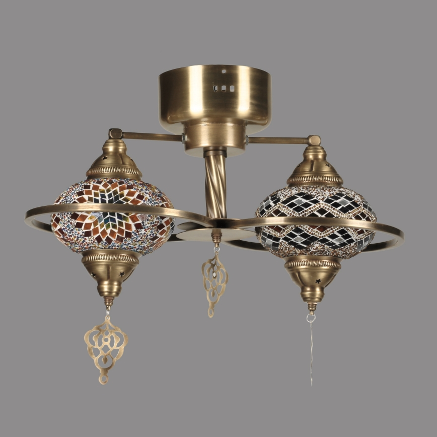YENI flush mount chandelier 2xE27/40W/230V bronze