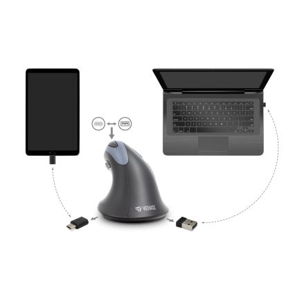 Yenkee - Ergonomic mouse 1000/1600 DPI 1xAA black