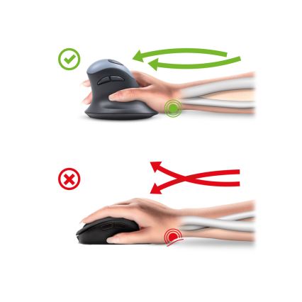 Yenkee - Ergonomic mouse 1000/1600 DPI 1xAA black