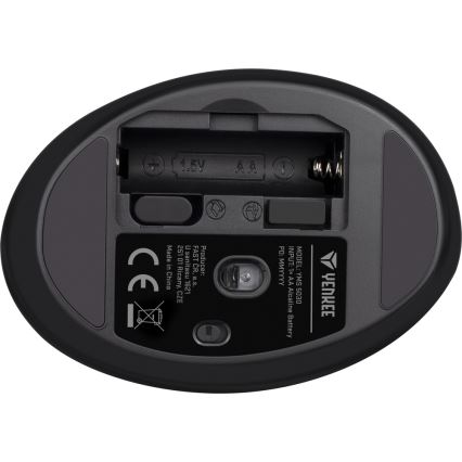 Yenkee - Ergonomic mouse 1000/1600 DPI 1xAA black