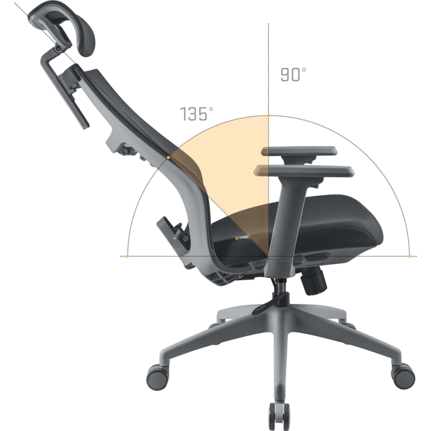 Yenkee - Office chair black/grey