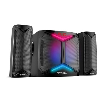 Yenkee - PC Speakers 2.1 50W/230V black + remote control