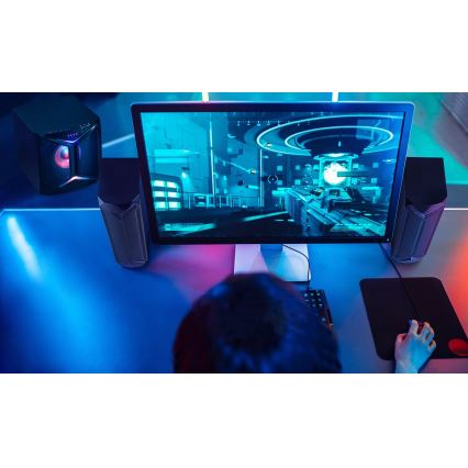 Yenkee - PC Speakers 2.1 50W/230V black + remote control