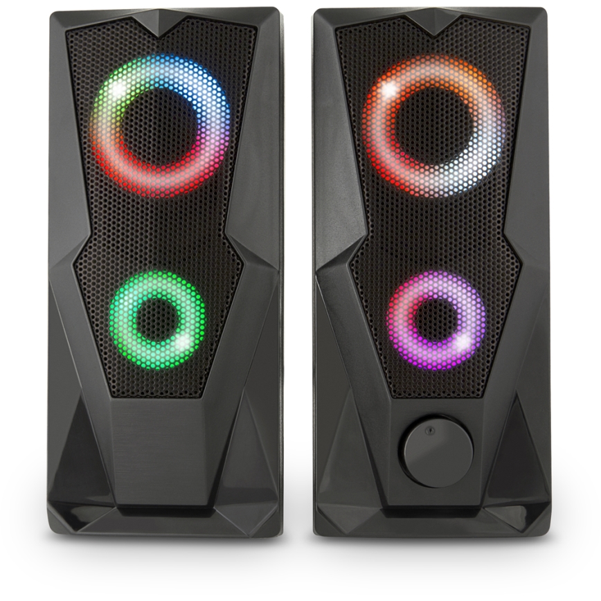 Yenkee - USB Speakers with RGB backlighting 6W/5V black