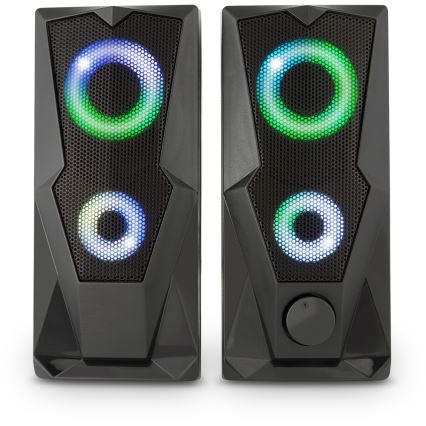 Yenkee - USB Speakers with RGB backlighting 6W/5V black