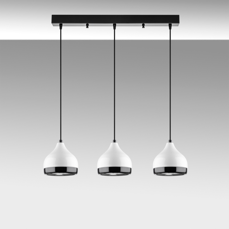 YILDO Cable Pendant Light 3xE27/40W/230V White/Black