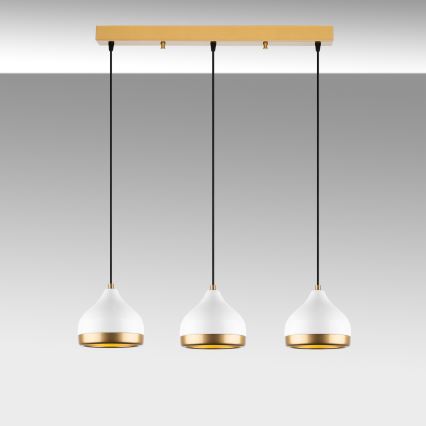 YILDO pendant lamp 3xE27/40W/230V white/gold